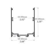 10' Up and Down Linear Pendant LED Channel - Alberko