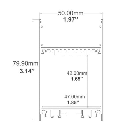 10' Linear Pendant LED Channel - Alberko