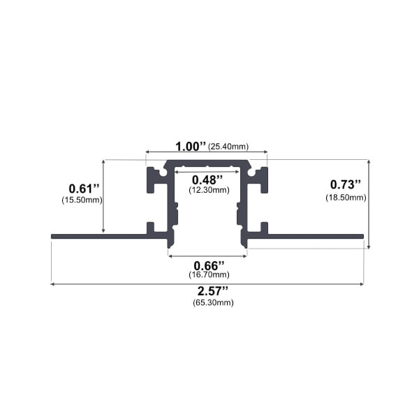 11/16" Mud-in Trimless 10' LED Channel - Alberko