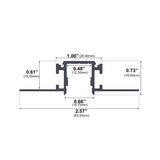 11/16" Mud-in Trimless 10' LED Channel - Alberko