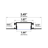 1-7/16" Mud-in Trimless 10' LED Channel - Alberko