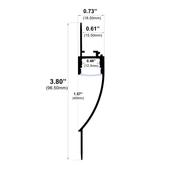 1/2" Mud-in Wall Accent 10' LED Channel - Alberko