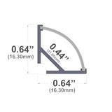 5/8" Wide Cover Corner 10' LED Channel - Alberko