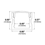 11/16" Deep Curved 8' Black Lens LED Channel - Alberko