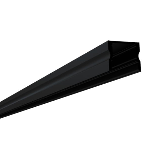 11/16" Deep Curved 8' Black LED Channel - Alberko
