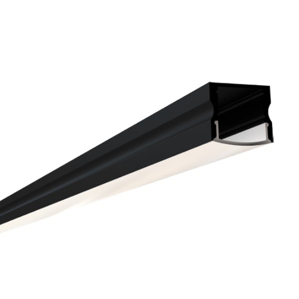 11/16" Deep Curved 8' Black LED Channel - Alberko