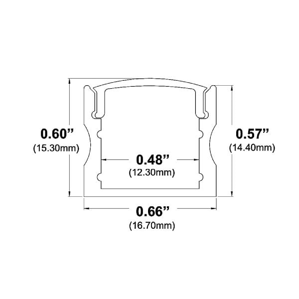11/16" Deep Curved 8' LED Channel - Alberko