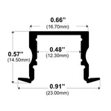 15/16" Recessed Deep Curved 8'  LED Channel - Alberko
