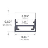 13/16" Square Milky 8' LED Channel - Alberko