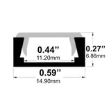 9/16" Low Profile 8' LED Channel - Alberko