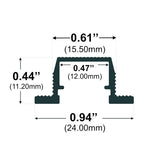 8' Flush Mount Wing LED Channel - Alberko