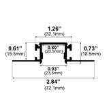 1" Mud-in Trimless 10' LED Channel - Alberko
