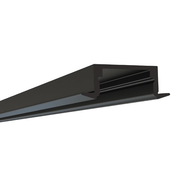 15/16" Black Lens Shallow Recessed 8' LED Channel - Alberko