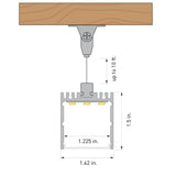 1.42" Suspan Pendant Aluminum Channel - Alloy LED
