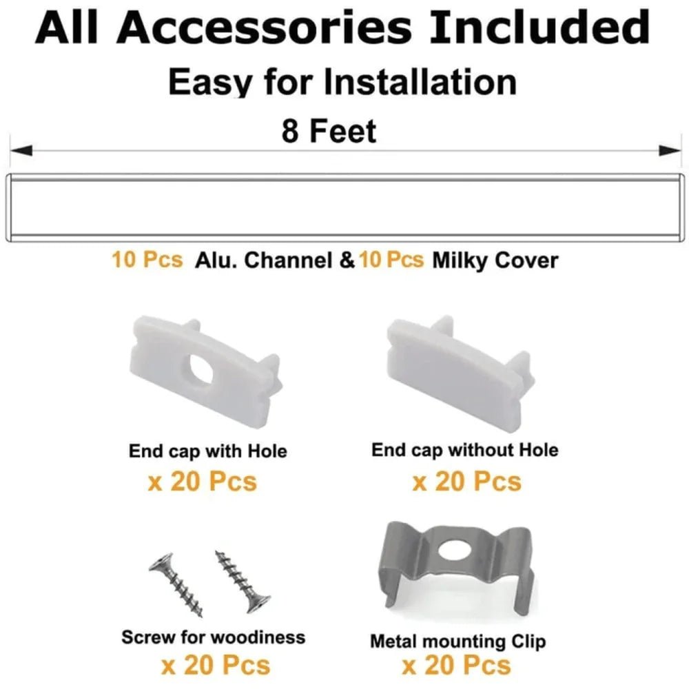 9/16" Slim Surface Mount Aluminum Channel - Abba Lighting USA