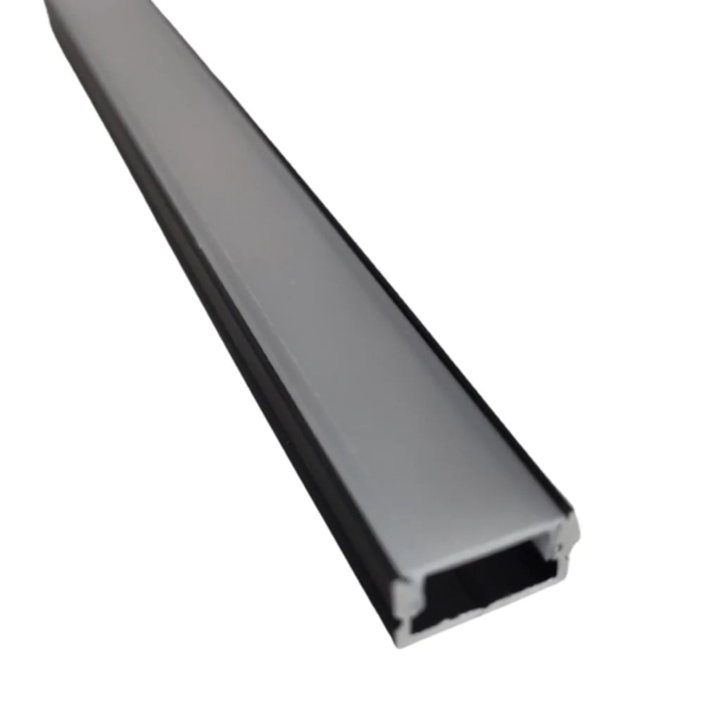 9/16" Low Profile Black Aluminum Channel - Abba Lighting USA