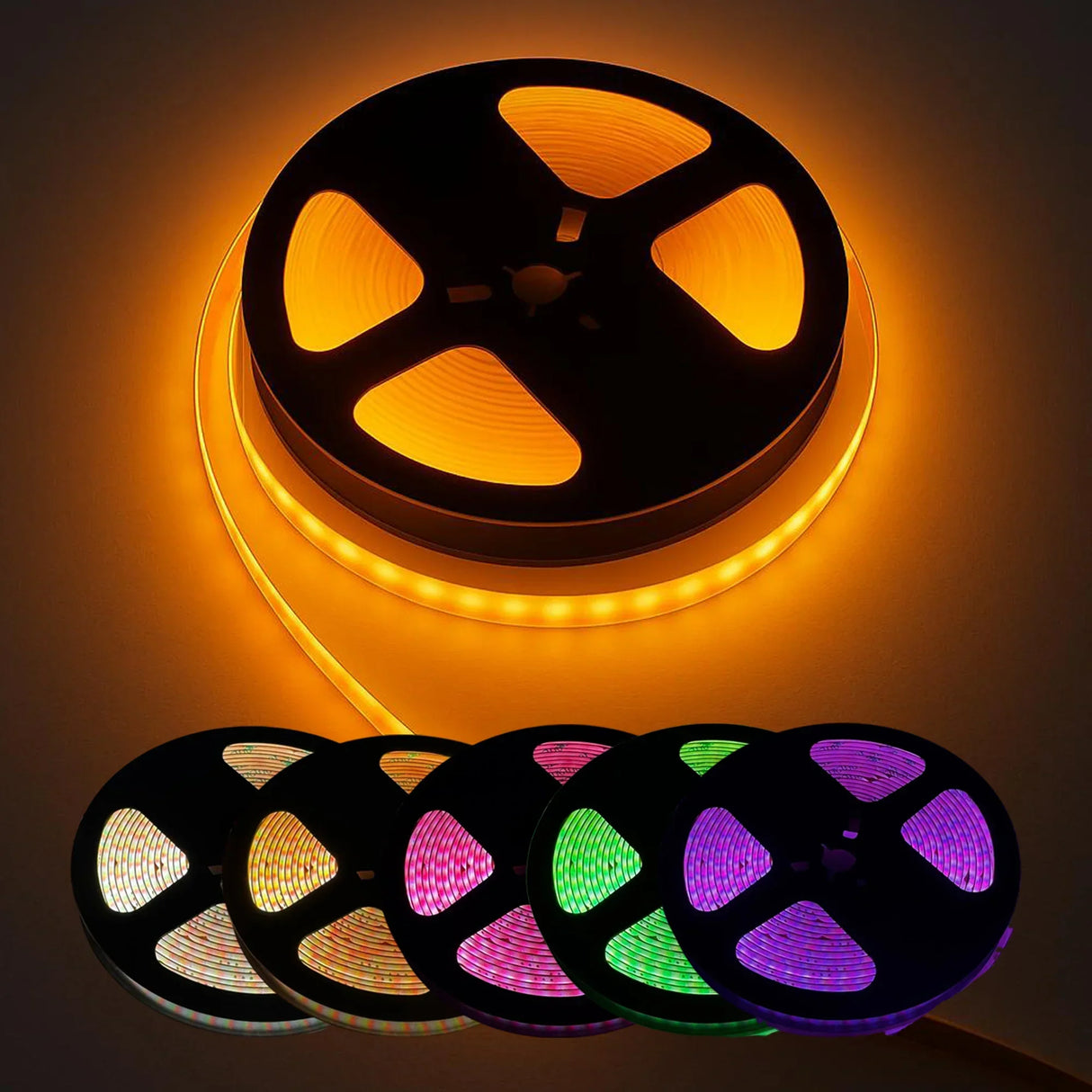 RGB+CCT COB LED Strip 840 LEDs/m 24V UL Certified Indoor - BRIGHTNEX LED LIGHTING