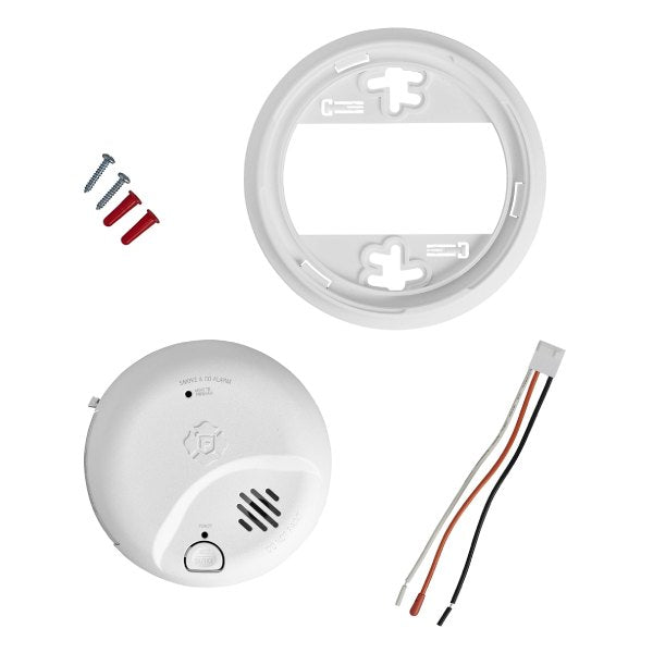 2 in 1 Smoke / CO2 Hardwired Detector w/ 10 Year Battery Back-up - BRK Electronics