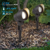 Heavy Duty Aluminum Spot Light 5W 3000K Outdoor - Abba Lighting USA