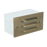 4" 3 Slit Cast Brass Cover LED Step Light 361B w/ Box - Corona Lighting