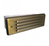 8" Louver Cast Brass Cover LED Step Light 374B w/ Box - Corona Lighting