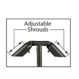Small Adjustable 2 Head and Shroud Path Light 731B-T - Corona Lighting