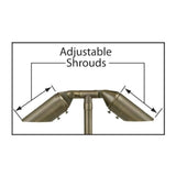 Big Adjustable 2 Head and Shroud Path Light 732B-T - Corona Lighting