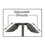Big Adjustable 2 Head and Shroud Path Light 732B-T - Corona Lighting