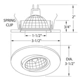 2" Flat Adjustable Gimbal Trim - Elite Lighting