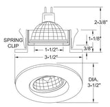 2" Regressed Adjustable Gimbal Trim - Elite Lighting