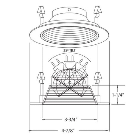 4" Stepped Baffle Trim - Elite Lighting