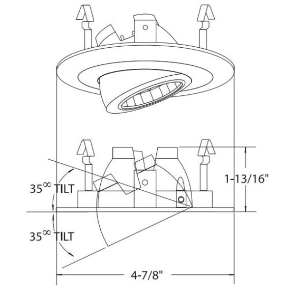 4" Pivoting MR16 Trim - Elite Lighting