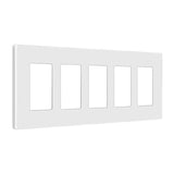Screwless 5 Gang Wall Plate - Enerlites