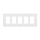 Screwless 5 Gang Wall Plate - Enerlites