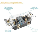 Receptacle w/ Built-in Day Light Sensor and Light - Enerlites