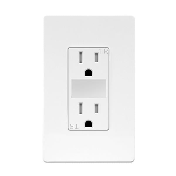 Receptacle w/ Built-in Day Light Sensor and Light - Enerlites