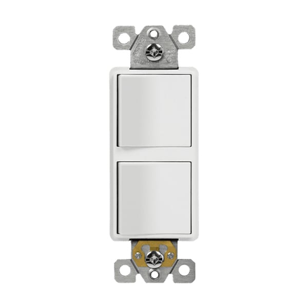 15A 2 Single Pole Decorator Stack Switch - Enerlites