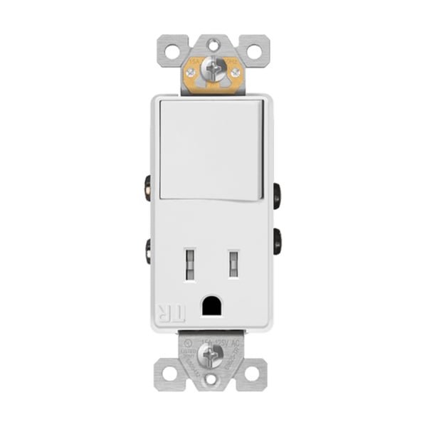 15A Single Pole Stack Switch and Receptacle - Enerlites