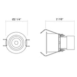 1" 6W 12V Small Round Down Light 3000K - Envision LED