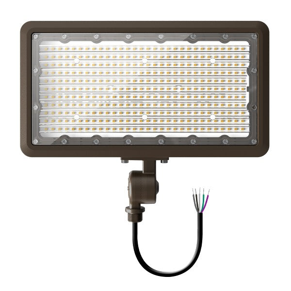 100/120/150W Tri-Power Tri-Color Knuckle Mount LED Flood Light w/ Photocell - Envision LED