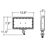 100/120/150W Tri-Power Tri-Color Knuckle Mount LED Flood Light w/ Photocell - Envision LED