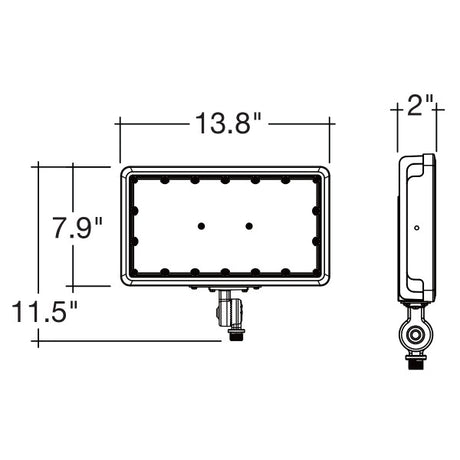 100/120/150W Tri-Power Tri-Color Knuckle Mount LED Flood Light w/ Photocell - Envision LED