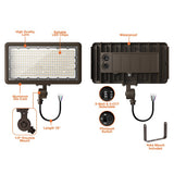 100/120/150W Tri-Power Tri-Color Knuckle Mount LED Flood Light w/ Photocell - Envision LED