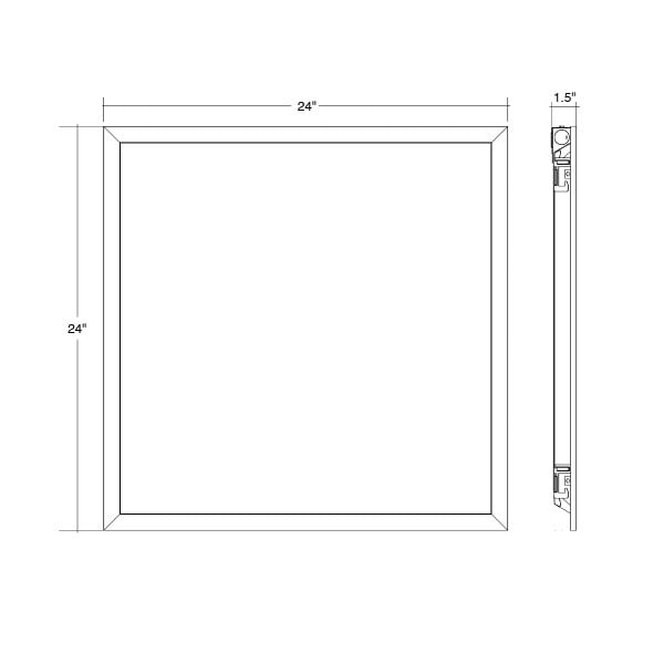 2x2 Back Lit High Lumen 5-Color 3-Power Panel Light - Envision LED