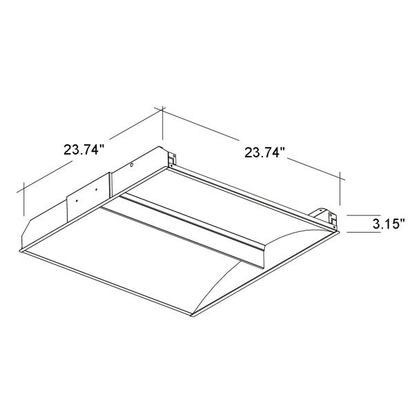 2x2 4-Color 3-Power Center Basket LED Troffer - Envision LED