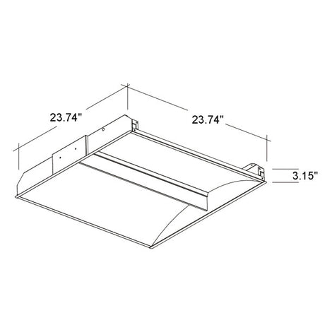 2x2 4-Color 3-Power Center Basket LED Troffer - Envision LED