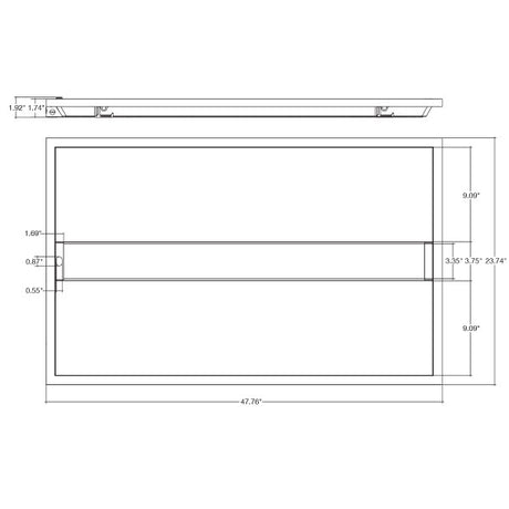 2 x 4 5-Color 3-Power Flat LED Troffer - Envision LED