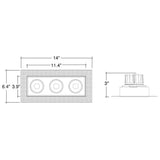 3 Head Trimless Adjustable 5CCT LED Downlight - Envision LED