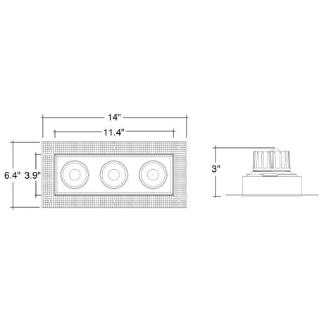 3 Head Trimless Adjustable 5CCT LED Downlight - Envision LED