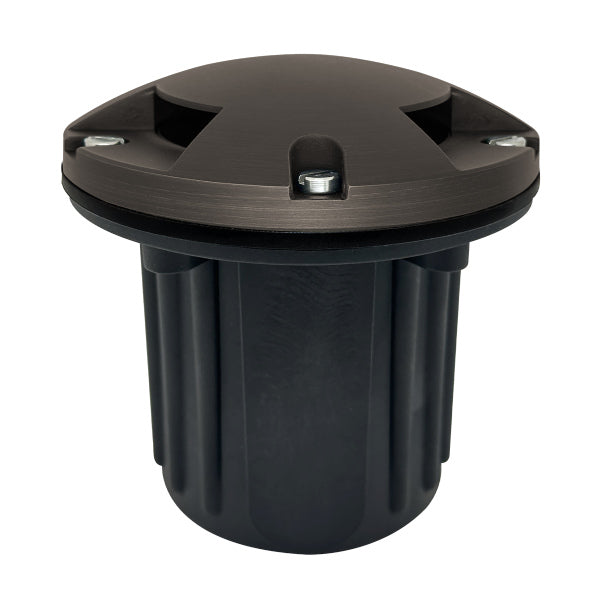 Solid Brass In-Ground 3 Light Covered Lens Well Light - Envision LED